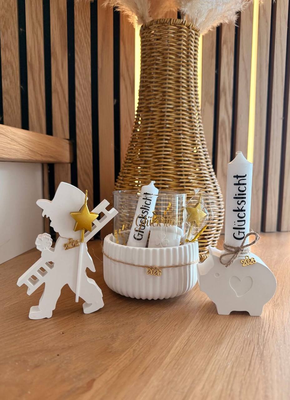 Glücksbringer und Kerzengeschenke zum Jahreswechsel